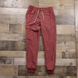Figs Zamora Jogger Scrub Pants Women’s XS Red Clay Terracotta  27”‎ Inseam